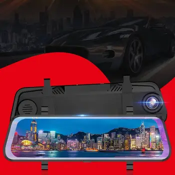 

2019 Hot Streaming Media Rearview Mirror Recorder 10 Inch Hd Night Vision Double Lens Reversing Image Professional High Quality