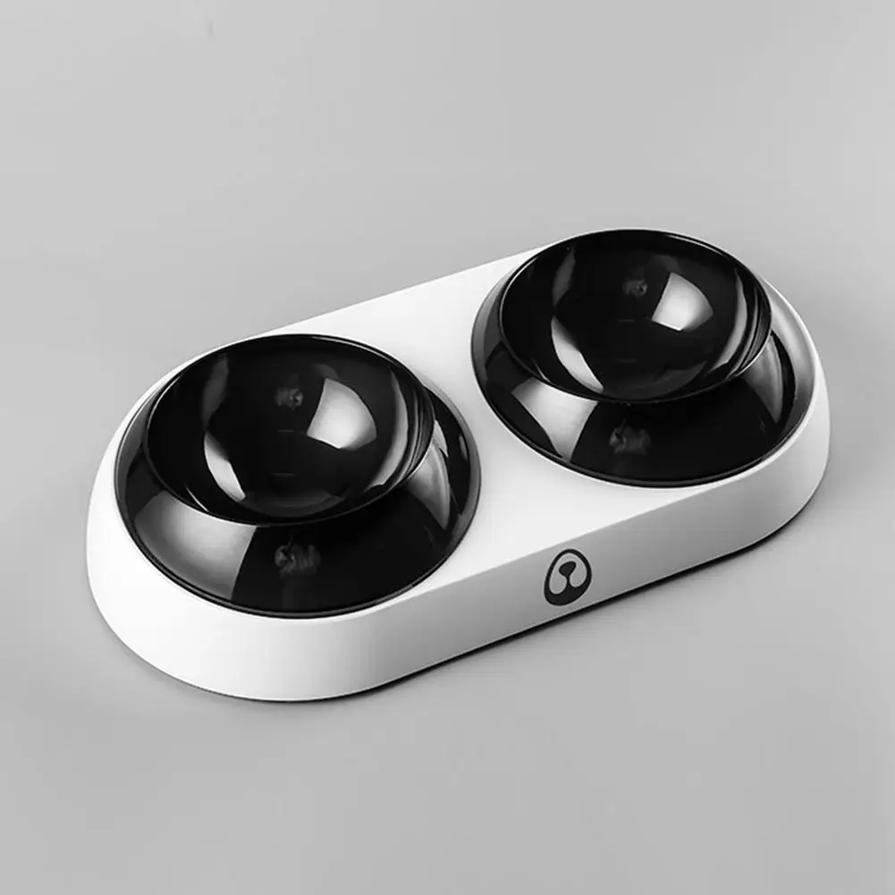 Black and white Миски для домашних животных, кормушка для маленьких собак, кошек, поедание, кормление, миски для еды - Цвет: Black and white
