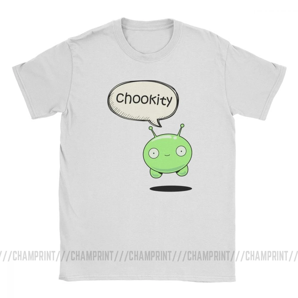 Мужская футболка Chookity Mooncake, Moon Cake Final Space Crazy, топы с круглым вырезом и коротким рукавом, чистый хлопок, футболка с принтом, футболка размера плюс