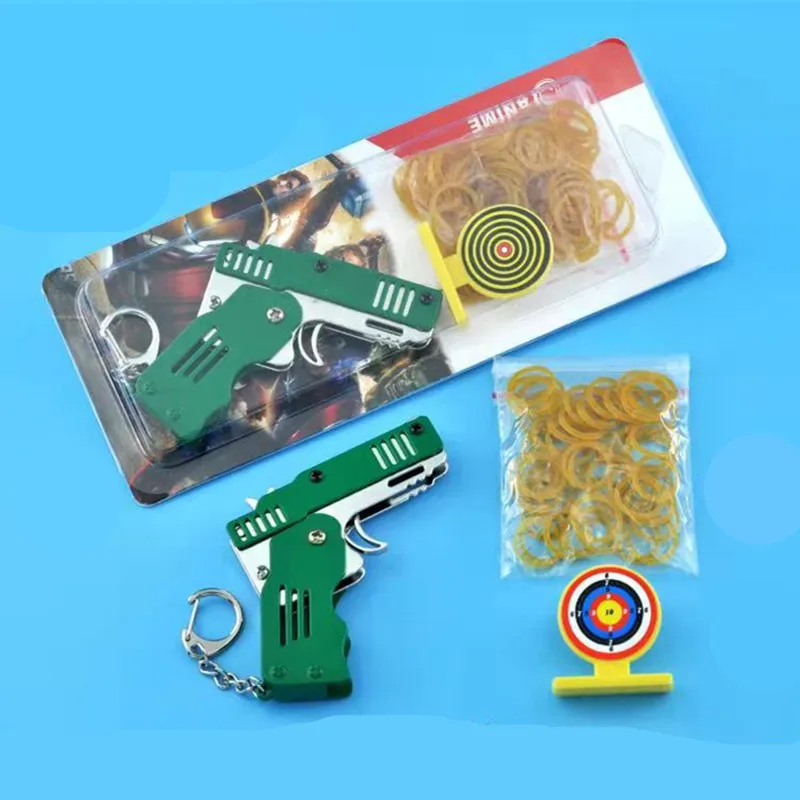 Mini Folding Rubber Band Gun Toy Keychain Worth Buy Store