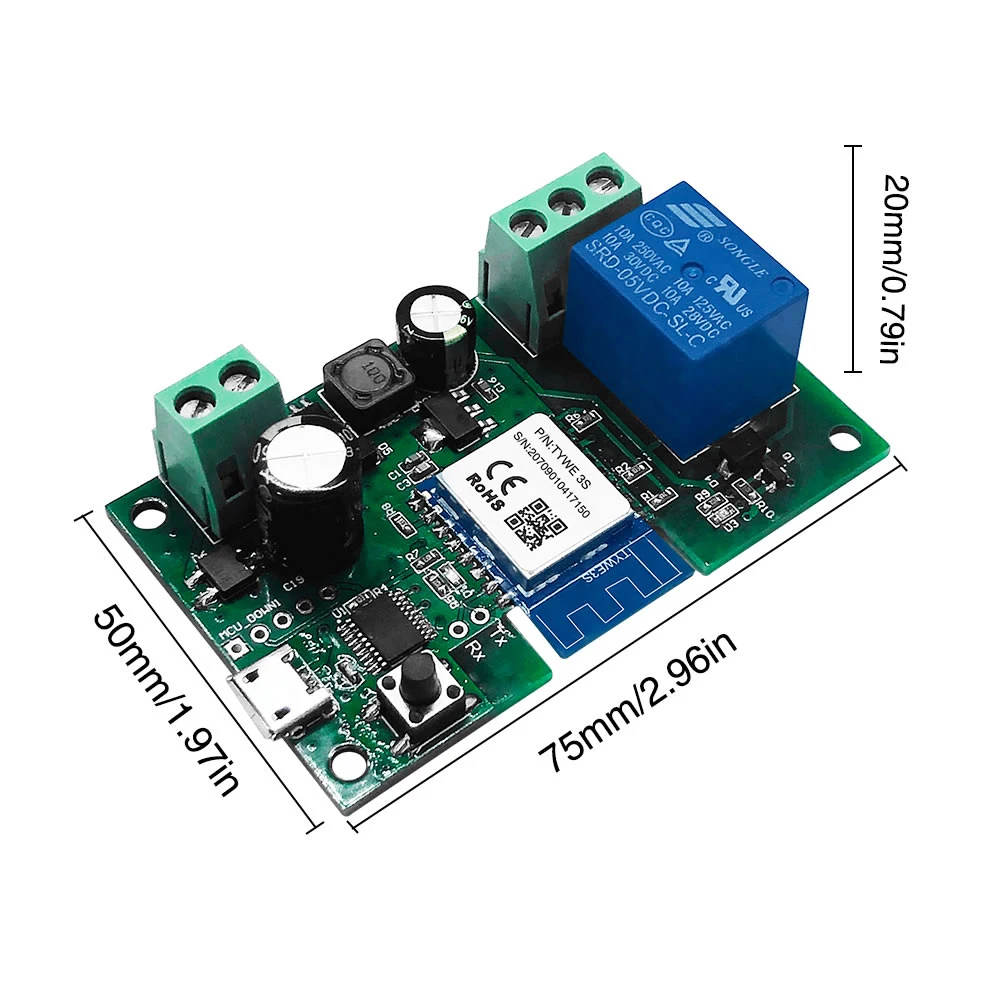 Tuya DC5V 12V 24V 32V WiFi переключатель беспроводной релейный модуль односторонний вход/самоблокирующийся синхронный пульт дистанционного управления для Google Home