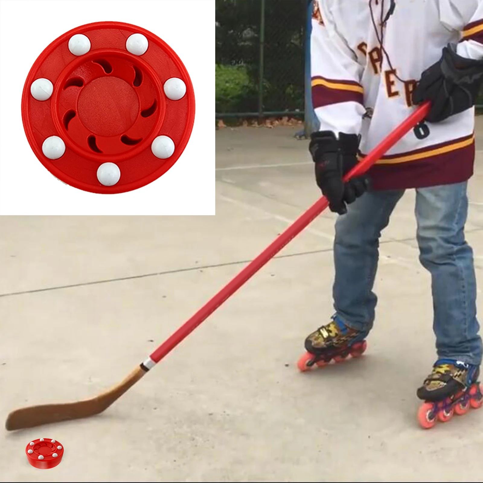 Disco Da Hockey Su Ruote - Riutilizzabile, ABS, Per Allenamento Indoor E Outdoor - Foto 6