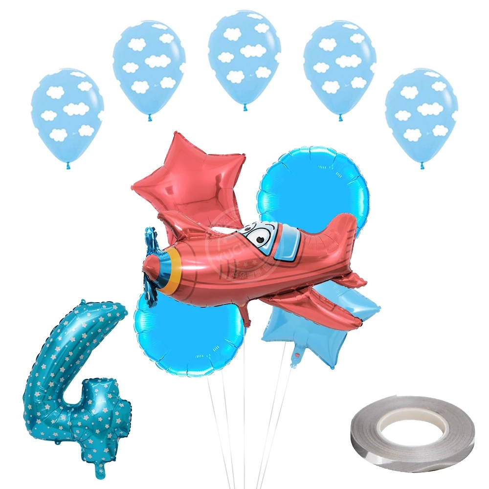 12 шт./лот, воздушные шары с гелием из фольги, 30 дюймов, красные вечерние надувные шары с цифрами, праздничные украшения для детских игрушек, Звездные шары - Цвет: blue 4