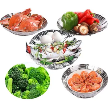 

Stainless Steel Steamer Inserts For Pot Pans Crock And Pot Steamer Vegetables Steamer Basket For Fish Veggie Eggs And Seafood