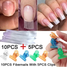 DIY быстрая портативная акриловая Форма для наращивания ногтей набор для наращивания ногтей с зажимом гладкие волокнистые ногти из стекловолокна Длительный Домашний салонный инструмент