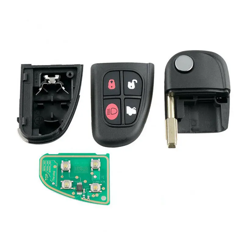 4 кнопки дистанционный ключ-брелок от машины ID60 чип NHVWB1U241 для Jaguar S-type X-type XJ8