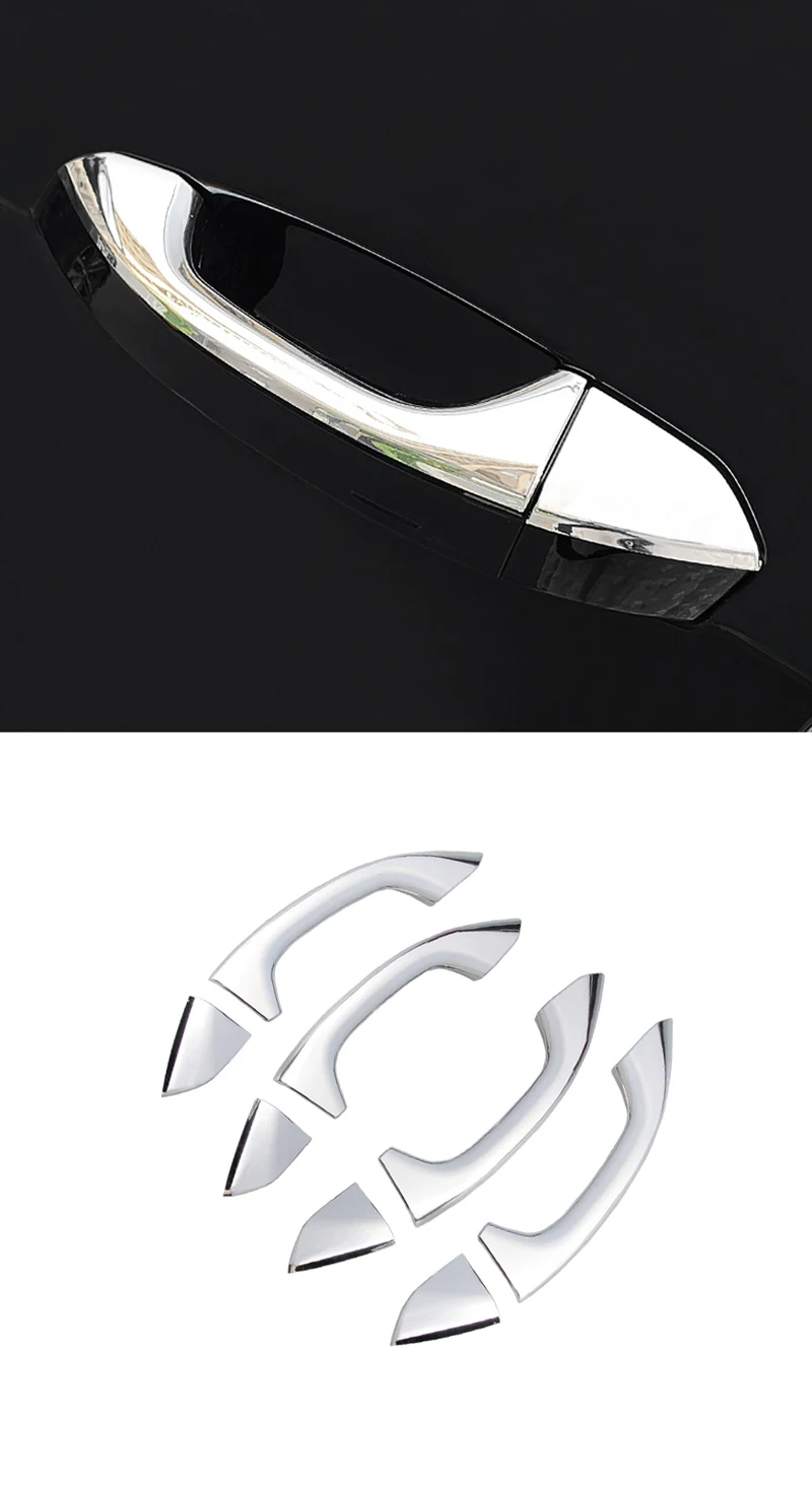 

ABS Chrome Car Door Handle Trim Strips Sticker Cover For Audi A6L A7 2019 Car Styling Exterior Decoration Accessories