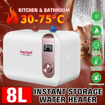 

1500W Electric Water Heater Instant Tankless Water Heater 220V Temperature LCD Display Shower Faucet For Kitchen Bathroom