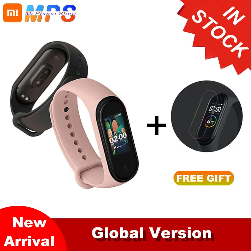 Online En Stock lo más nuevo Xiaomi mi Band 4 pulsera ritmo cardíaco Fitness Bluetooth 5,0 pantalla a Color 135mAh 50M natación mi ng impermeable