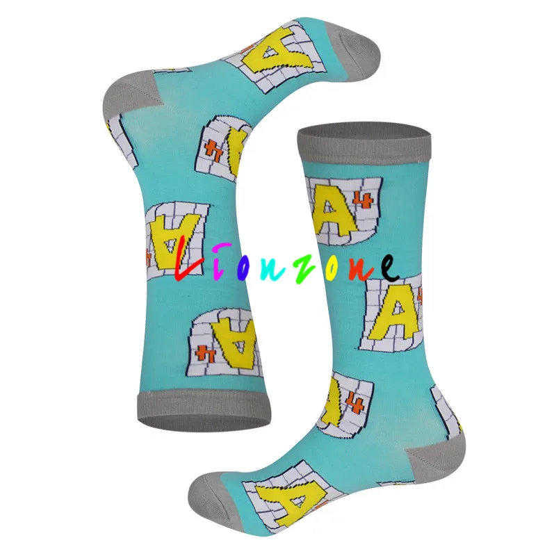 LIONZONE, женские счастливые носки, унисекс, цветные, коты, роботы, канцелярские принадлежности, фирменный дизайн, хлопковые Теплые повседневные носки, забавный подарок для влюбленных - Цвет: Choice7