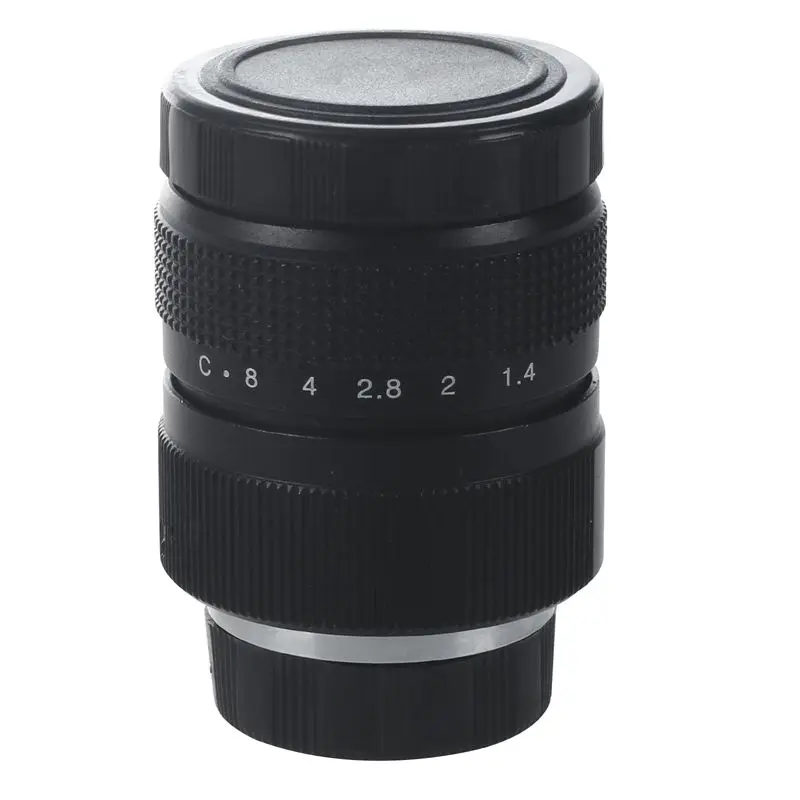 Телеобъектив/объектив CCTV TV объектив для C Mount камеры 25 мм F1.4 в черном