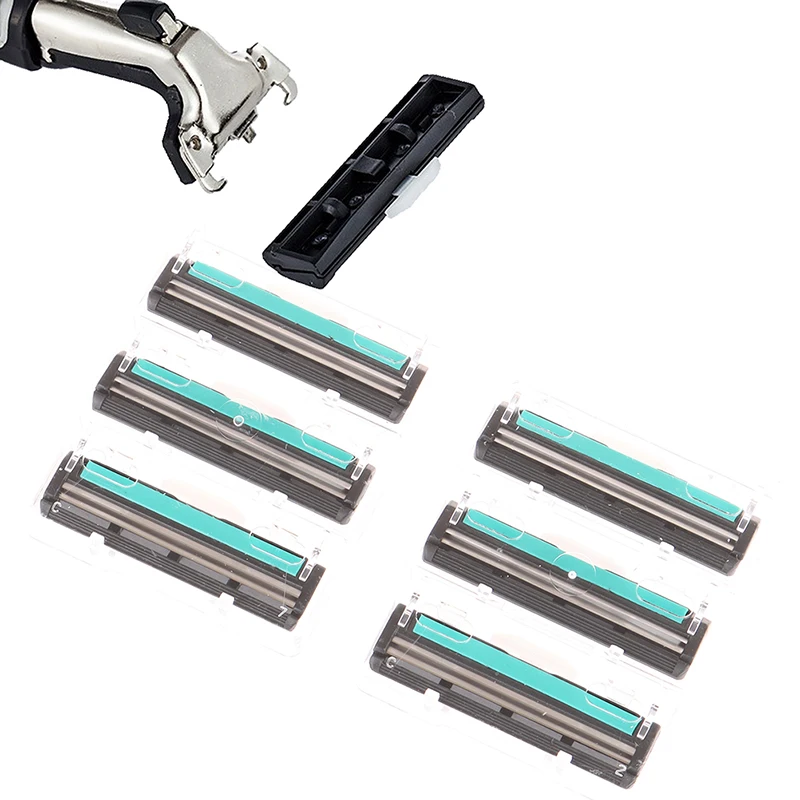 6 шт./лот бритвы Razor Blades кассета бритвенные лезвия для мужчин 2 слоя | Красота и