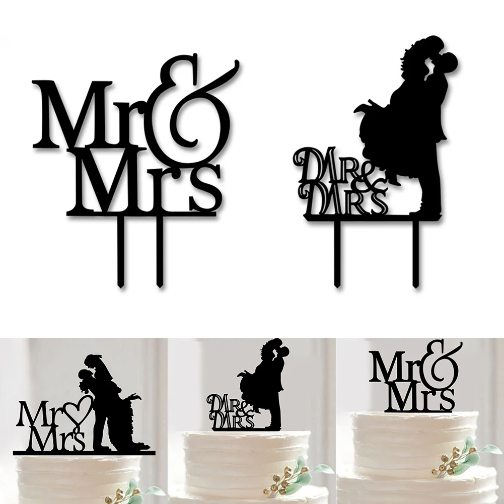 DIY Mr Mrs акриловые персонализированные аксессуары для выпечки Свадебный Праздничный торт Топпер десертные карты Вставить карты украшения торта