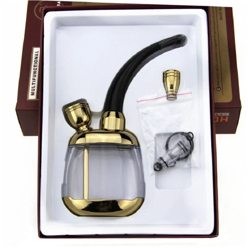 SEREQI Mini Tobacco Pipe Filter Shisha Hookah Double Circulation Water Tobacco Pipe Types Cigarette Holder Pipe For Smoking Weed