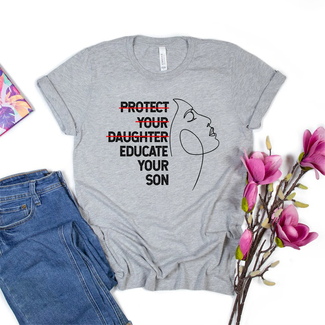 Educate Your Son T-Shirt Feminist Shirt Women Empowerment Tshirt Human Rights T-shirts Ruth Bader Ginsburg Tees Girl Power Tops custom t shirts Tees