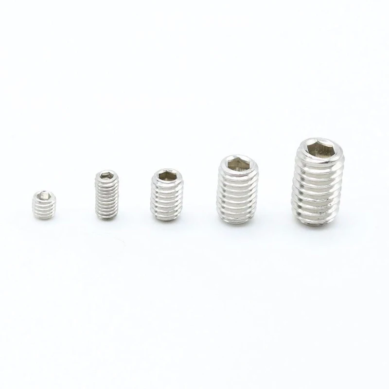 300pcs Head Socket Hex Grub Screw Assortment Cup Point Metric Standard Hexagonal Hexagonal Steel Allen Grub Point Screw Bolts