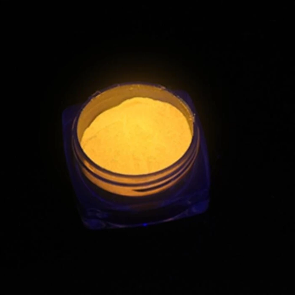 6 шт./компл. Цвет RandomFluorescence ногтей Блеск порошок светильник световой на очень тонком каблуке светящиеся пигмент