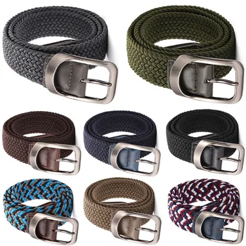 

Men Women Casual Wild Belt Classic Elastic Belts Pin Buckle Canvas Waistband RDBLT0012