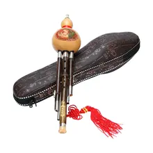 Натуральная черная бамбуковая Пряжка сливы Трехцветная профессиональная бутиковая флейта кукурбит Юньнань кукурбит флейта C пониженная B Мелодия выполнения