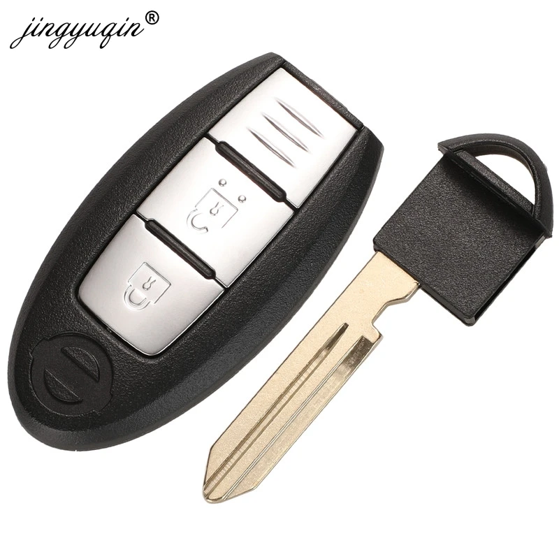 JINGYUQIN 2 BUTTON CAR SMART REMOTE KEY FOR NISSAN QASHQAI X-TRAIL KEYLESS ENTRY CONTROLLER CONTINONTAL PULSAR 433.92MHZ 4A CHIP