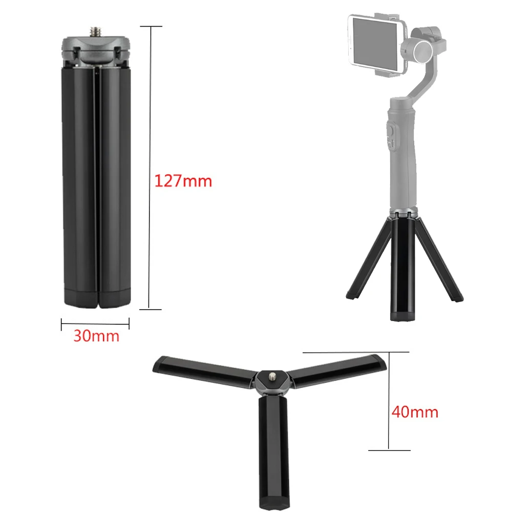 JINTU Mini Aluminium Alloy Heavy Load Folding 1/4'' Screw Tripod Accessory for Camera Gimbal Tripode Camaras Profesional Monopod