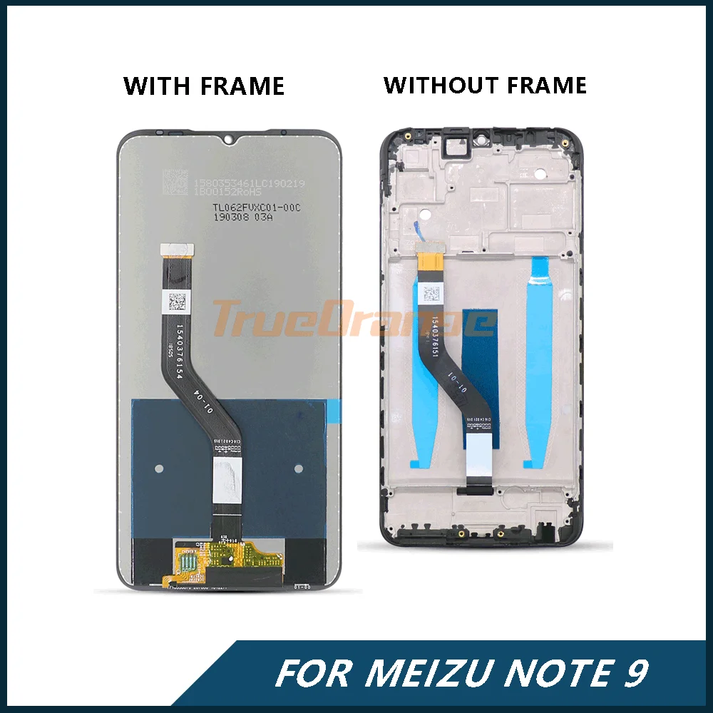 

Original For Meizu note 9 Touch Screen Digitizer + for Meizu note 9 LCD Display 6.2" Cellphone Black Color IPS 2244*1080