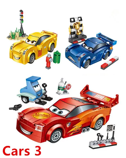 Молния McQueen автомобиль игрушка 3D нано кубики, детские игрушки для детей мальчиков Автомобили 3 подарок на день рождения Новогодняя