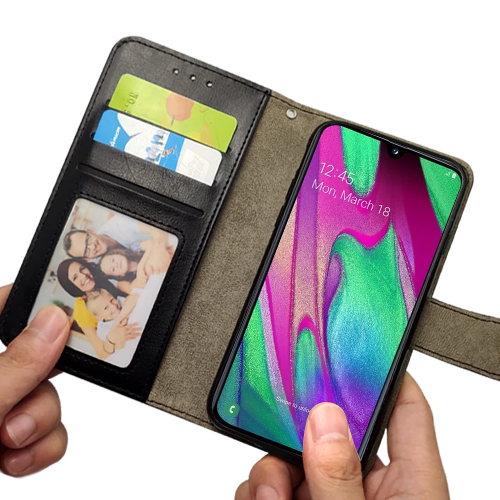 Роскошный кожаный флип чехол для samsung Galaxy A3 A5 A7 A30 A50 A60 A70 M20 чехол с откидной крышкой с отделением для карт с телефона и силикона с откидной крышкой