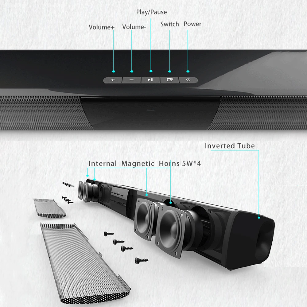 CYBORIS TWS высокое качество Bluetooth динамик BT 4,2 Беспроводная Музыка потрясающий HIFI Звук качество домашний кинотеатр опыт TF FM AUX RCA