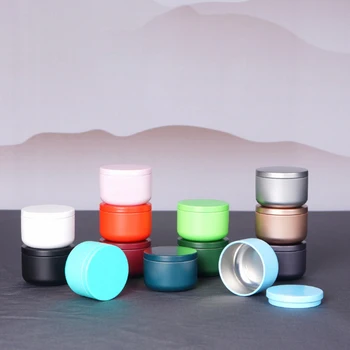 

Small Round Tea Cans Coffee Storage Boxes Sealed Tea Leaves Iron Packing Box Container 10pcs/lot