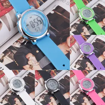 

Fashion Women Girl Silicone Band Digital LED Wrist Watches Sport Watch QT