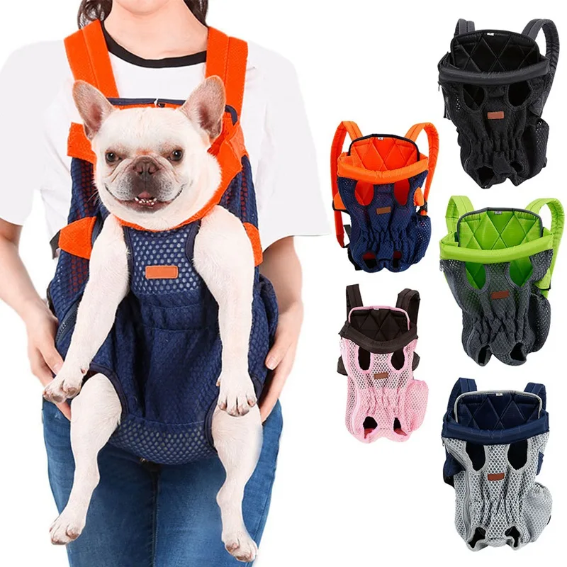 Outdoor Travel Pet Carry Bag Small And Medium Dogs Double Shoulder Front Chest Backpack Legs Out Carrier | Дом и сад