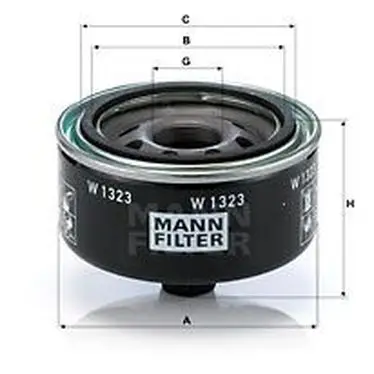 Фильтр масляный VW LT 28-46 II 2.8 TDI 97 MANN-FILTER W1323