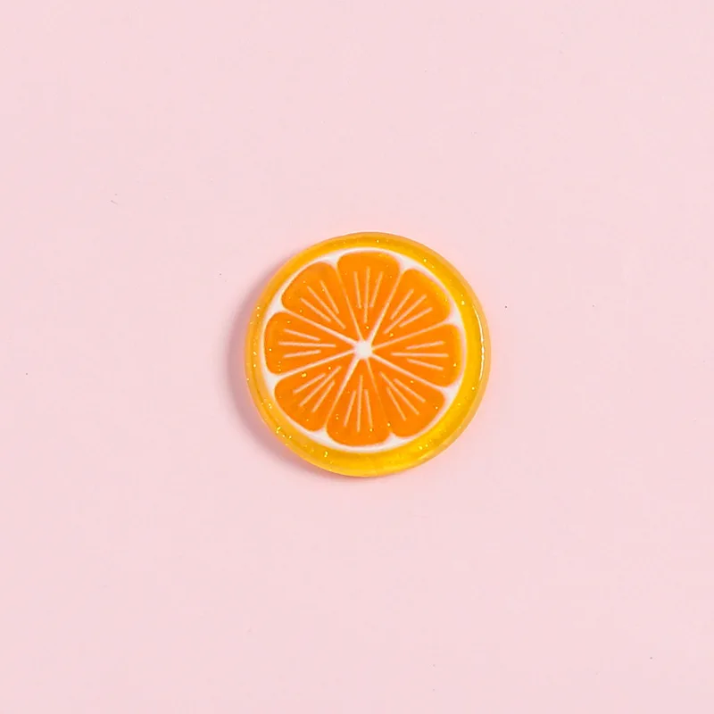 10pcs/bag High Quality Fruit Series Girl Jewelry Hairpin Accessories Bracelet DIY Acrylic Resin Hair Accessories T068 - Цвет: 0461 lemon