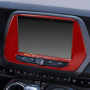 

For Camaro 2016-20 Panel Trim Cover Carbon Fiber 7" Navigation Durable