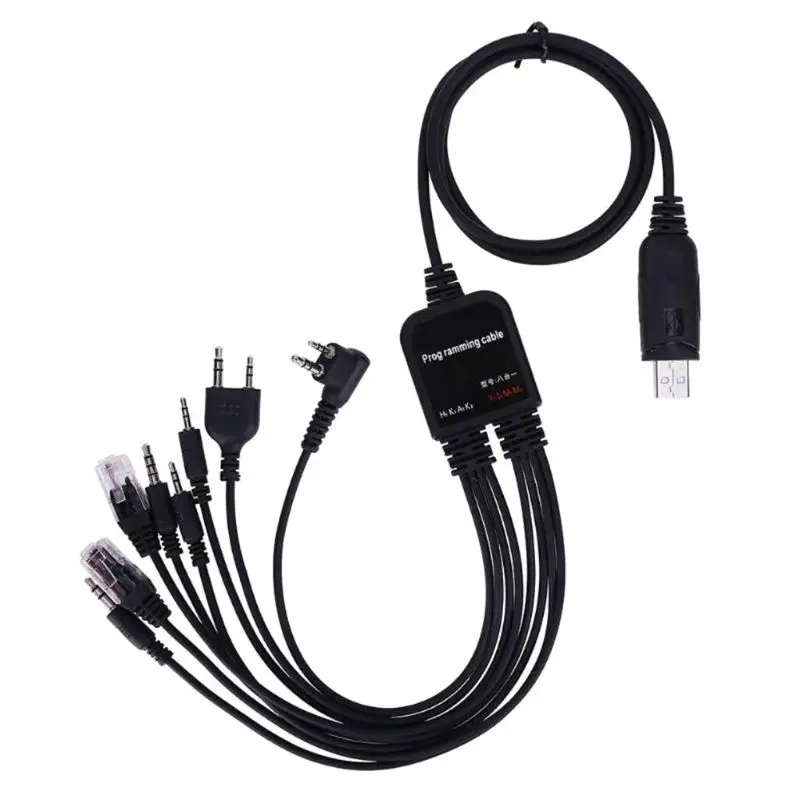 8 in 1 USB Programming Cable for Baofeng for Motorola Kenwood TYT QYT multiple Radios 1 2