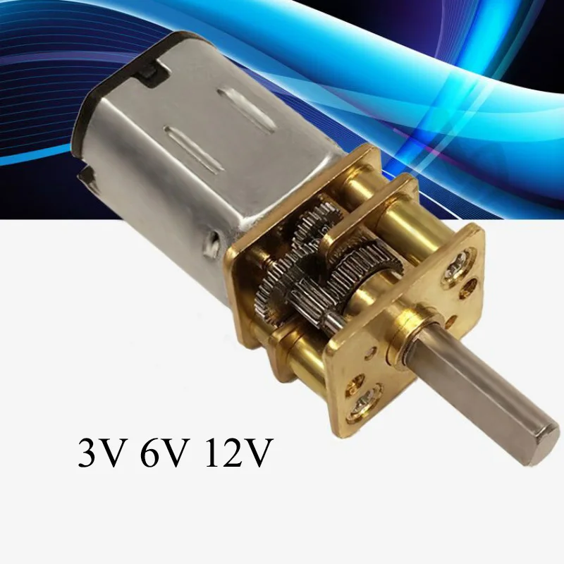 Высокое качество DC 3 V/6 V/12 V N20 мини микро-металлическая передача мотор с зубчатым колесом DC двигатели 15/30/50/60/100/200/300/500/1000 об/мин