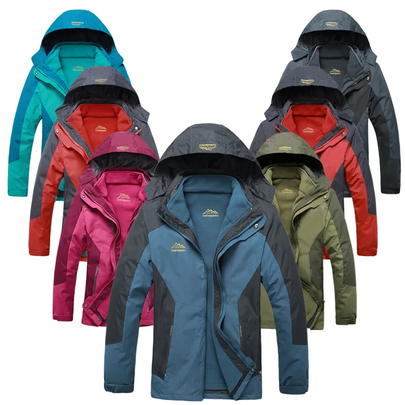 Couple casual school uniform spring and autumn warm long sleeve waterproof and windproof outdoor sports suit