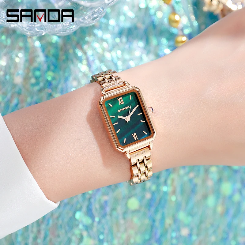 Sanda Retro Watch New Starry Sky Women's Watches Small Steel Dial Waterproof Quartz Wristwatch Fashionble Casual Outdoor Watch