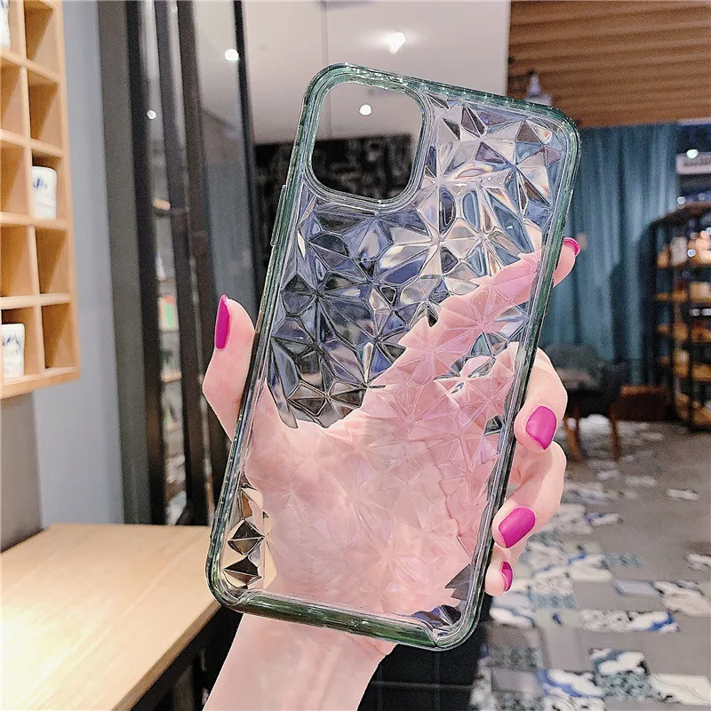 Moskado прозрачный чехол с алмазной текстурой для iPhone 11 Pro X XR XS Max 7 8 Plus Прозрачный Мягкий ТПУ силиконовый чехол-накладка ярких цветов