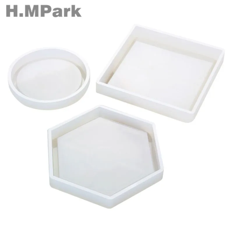 

Silicone Mold DIY Cup Mat Pad Handmade Molds Crafts Epoxy Resin Mold Geometric Shape Hexagonal Square Round Thermal Insulation