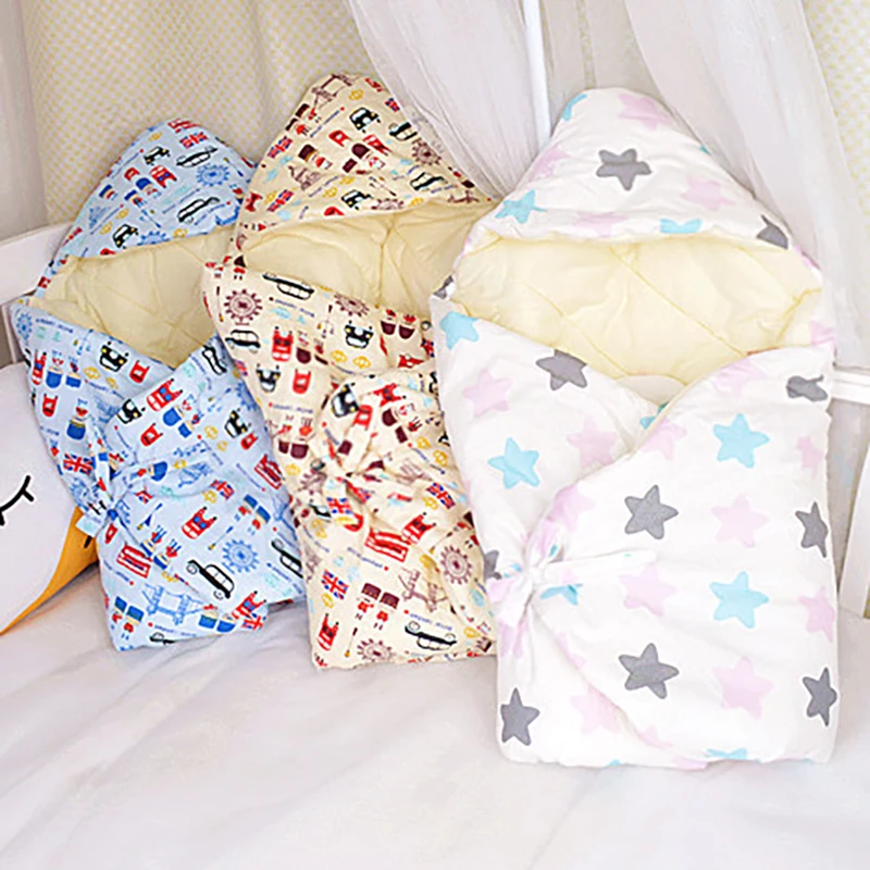 Новорожденных babyhoosuit для предотвращения загрязнения обертывания infantil муслин одеяло хлопок утолщаются одеяло с принтом для коляски мешок YCZ025