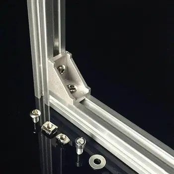 

2020 Series Aluminum Profile Connector Kit 20pcs Corner Brackets 40pcs M5