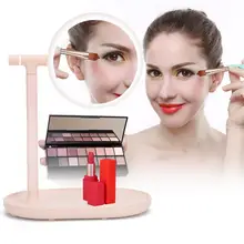 Двустороннее вращающееся светодиодный косметическое зеркало, настольное нескользящее увеличительное зеркало для макияжа, настольное косметическое зеркало, аксессуары для макияжа