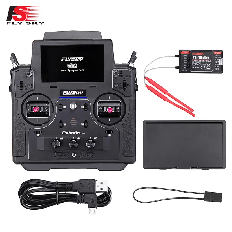 Flysky FS PL18 Paladin HVGA 3,5 дюймовый TFT сенсорный экран 2,4G 18CH радиопередатчик для RC FPV беспилотный самолёт с приемником FS-FTr10