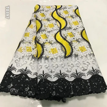 

5 yards/lot 2020 High Quality french mesh lace tulle fabric wholesale african lace fabrics latest laces for women dress