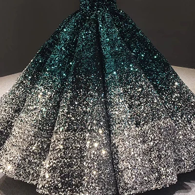 dark green silver Постепенная замена индиго черный красный свадебные платья без рукавов с блестками Роскошные свадебные платья Serene Хилл HM66991 на заказ - Цвет: dark green silver