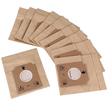 

10 Pcs Vacuum Cleaner Kraft Paper Dust Bags Dual Filter Dust Bag Fit for Z1480 ZW1200-211 ZC1120B ZC1120R ZC1120Y ZMO1510 ZMO151