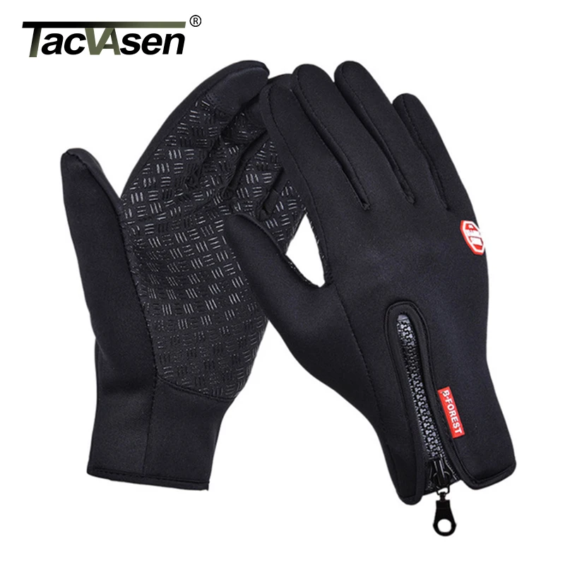 

TACVASEN Winter Gloves Men Women Waterproof Fleece Warm Biker Ski Snow Gloves Unisex Full Finger Anti-slip Motorcycle Gloves