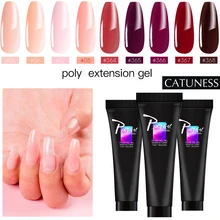 CATUNESS Rose Blanc couleur Vernis À Ongles Acrylique Rapide Extension PolyGel UV Constructeur Poly Gel Clair Extension Vernis D'apprêt Nail Art(China)